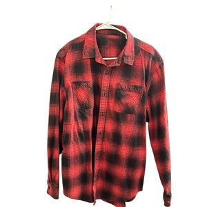 Red and Black Plaid Men's Shirt